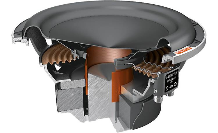 Hertz MP 250 D4.3 Mille Pro Series 10" subwoofer with dual 4-ohm voice coils