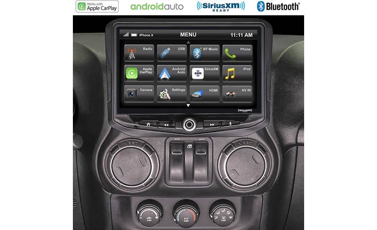 Stinger RB10JK11B Jeep Package HEIGH10 digital multimedia receiver with floating 10" screen for select 2011-18 Jeep Wrangler JK models (does not play discs)