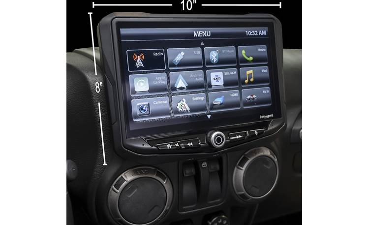Stinger RB10JK11B Jeep Package HEIGH10 digital multimedia receiver with floating 10" screen for select 2011-18 Jeep Wrangler JK models (does not play discs)