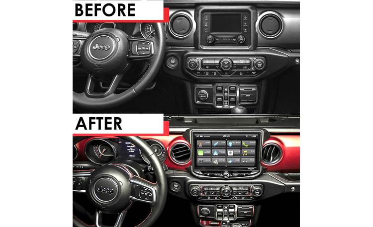 Stinger RB10JW18B Jeep Package HEIGH10 digital multimedia receiver with floating 10" screen for select 2018-up Jeep Wrangler JL and 2020 Jeep Gladiator models (does not play discs)