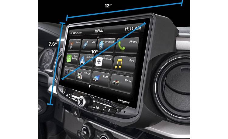Stinger RB10TAC16B Toyota Package HEIGH10 digital multimedia receiver with floating 10" screen for select 2016-21 Toyota Tacoma models (does not play discs)
