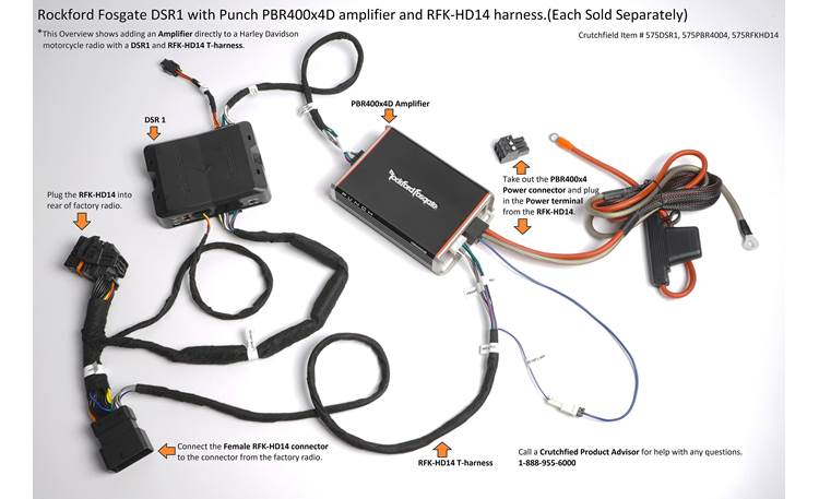 Rockford Fosgate DSR1 Digital signal processor with Maestro AR amp replacement module — add an aftermarket amp without losing important features