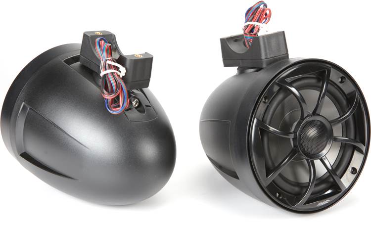 Wet Sounds RECON 6 POD-B 6-1/2" wakeboard tower speakers (Black w/ Open Silver Grille)