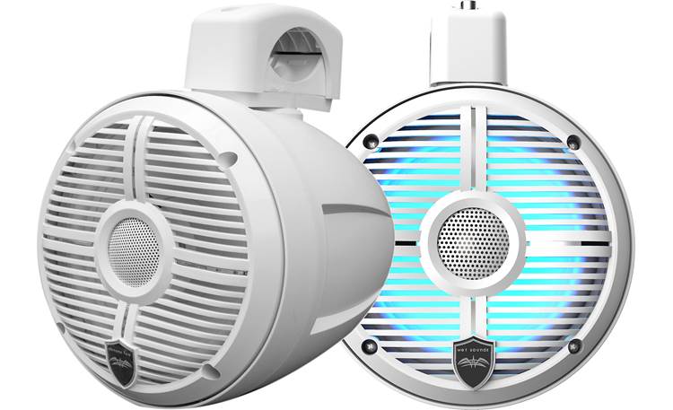 Wet Sounds RECON 6 POD-B 6-1/2" wakeboard tower speakers (Black w/ Open Silver Grille)