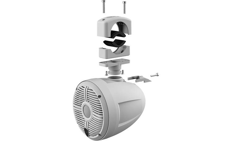 Wet Sounds RECON 6 POD-B 6-1/2" wakeboard tower speakers (Black w/ Open Silver Grille)
