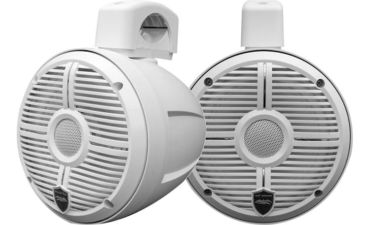 Wet Sounds RECON 6 POD-B 6-1/2" wakeboard tower speakers (Black w/ Open Silver Grille)