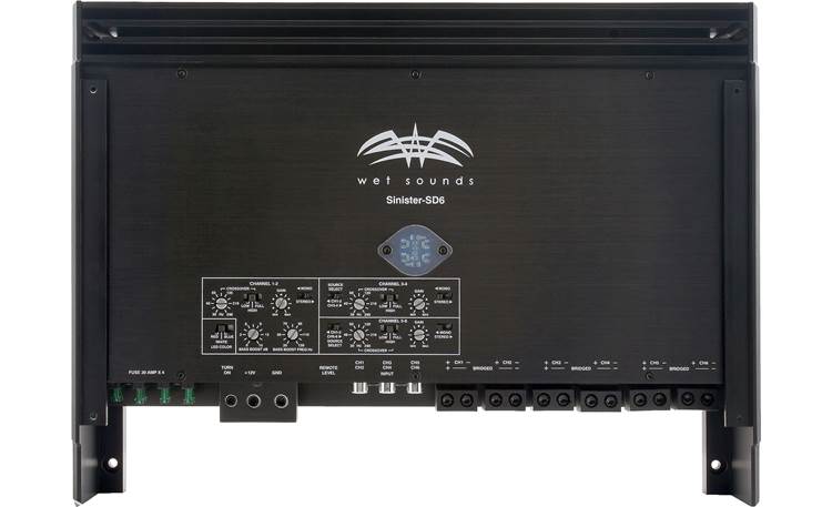 Wet Sounds SDX6 Sinister™ Series 6-channel marine amplifier — 185 watts RMS x 6