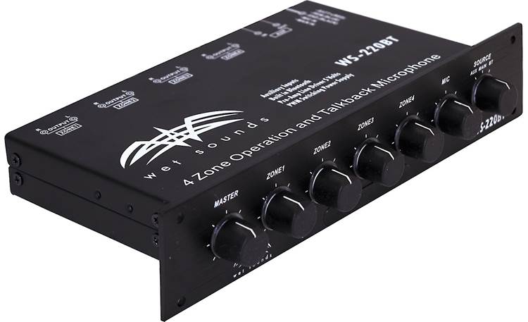 Wet Sounds WS-220 BT 4-zone marine level controller with aux input and Bluetooth®
