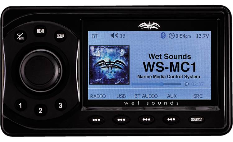 Wet Sounds WS-MC1 Hideaway marine digital media receiver with Bluetooth® (does not play CDs)