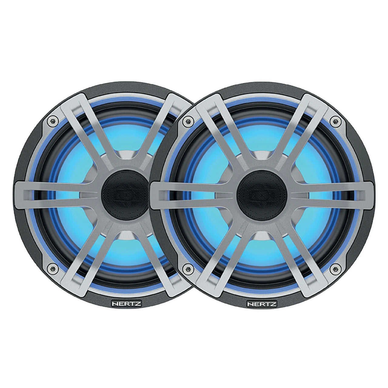 Hertz HEX Series HEX-65-S-LD-G 6.5" 4-Ohm Marine Coax Set with RGB LEDs