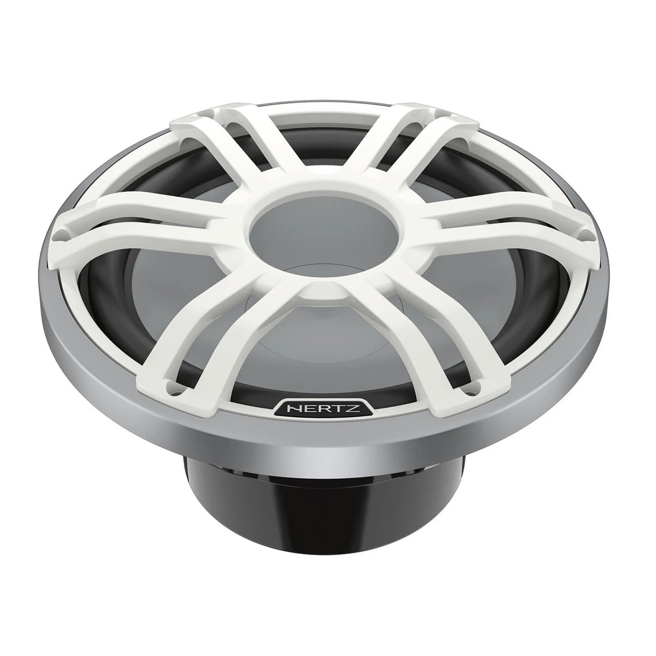 Hertz HMS 12 S2-LD-SW - 12" 2-Ohm Marine Subwoofer with RGB LEDs, White Sport Grille