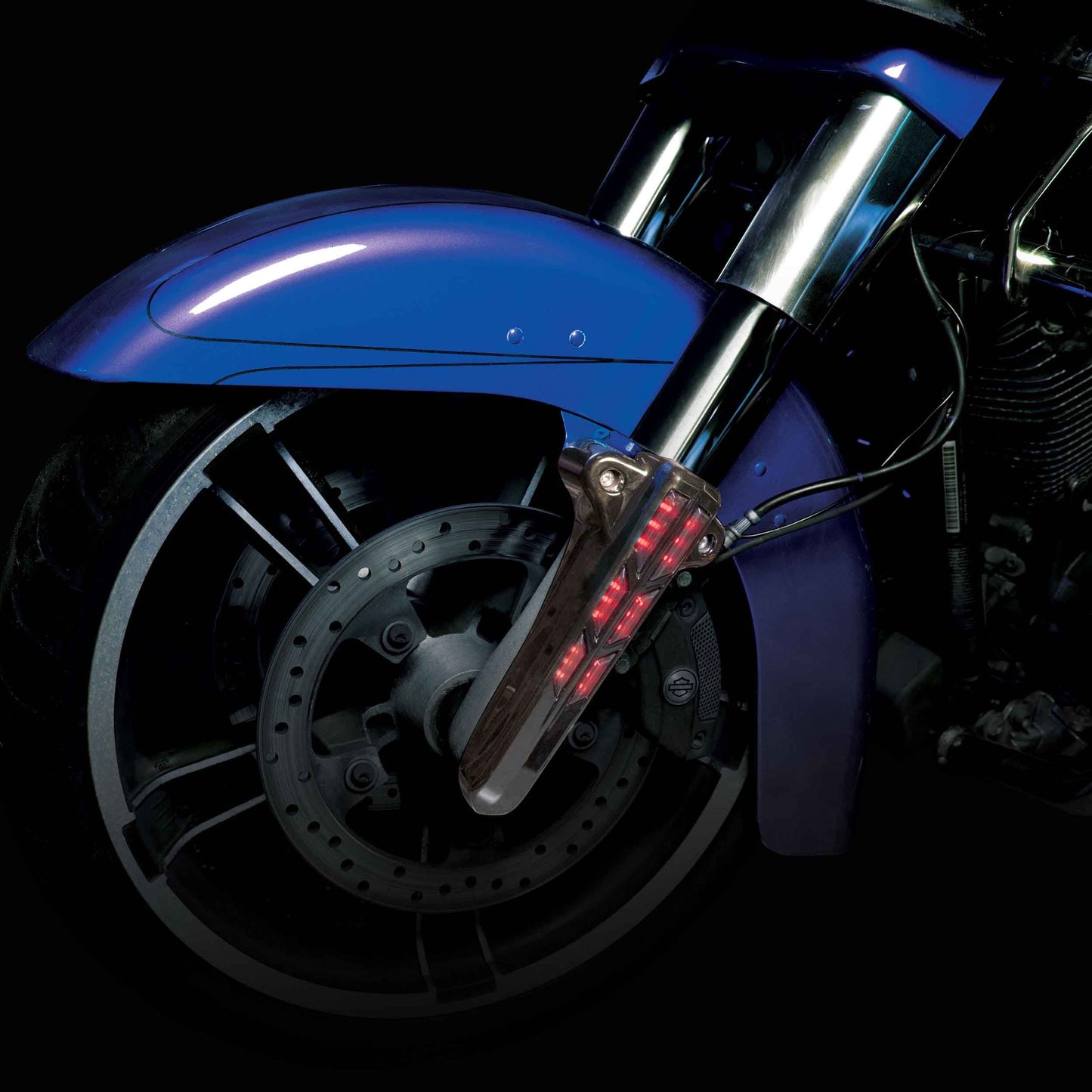 Saddle Tramp Vivid Black Front Fork LED Accent Lights - BC-BFKC