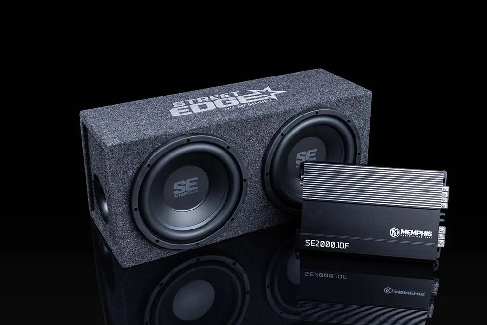 Memphis SE210 800W Peak (400W RMS) Dual 10" Street Edge Series Subwoofer Enclosure with Amplifier