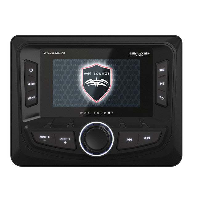 Wet Sounds WS-ZX-MC-20 3 Zone ZX Source Unit with AM/FM/WB Tuner, Bluetooth Audio Streaming, SXM Ready, and NMEA 2000 Connectivity