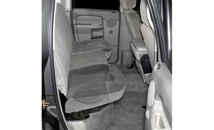 JL Audio Stealthbox® Custom-fit fiberglass enclosure with 10" W3v3 subwoofer Fits 2002-up Dodge Ram Quad Cab models