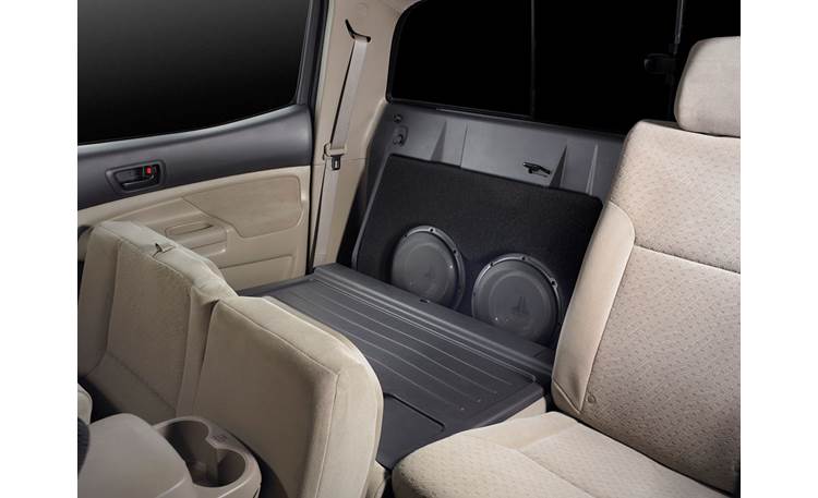 JL Audio Stealthbox® Custom-fit fiberglass enclosure with two 10" W1v3 subwoofers Fits 2005-up Toyota Tacoma Double Cab