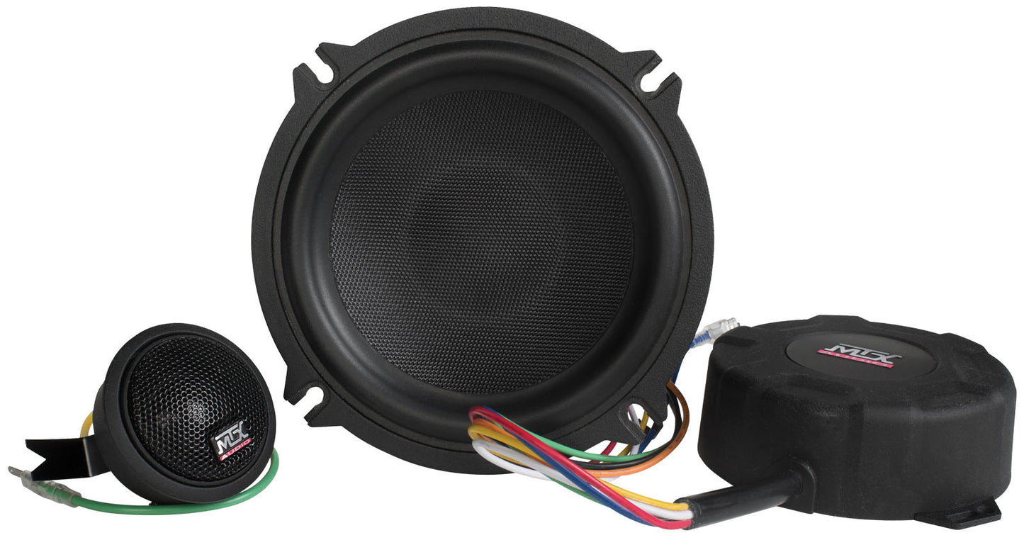 SKU: SS5 Sold In Pairs 5.25" 125-Watt RMS 2-Way Component Speaker Pair