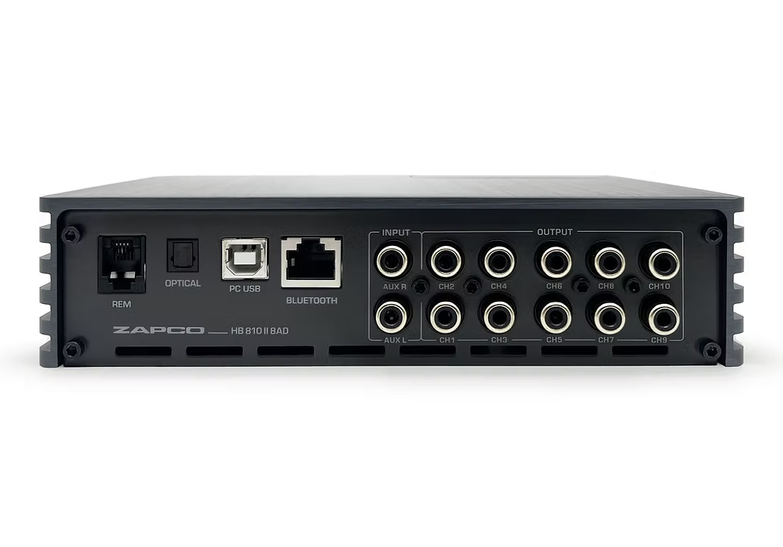 ZAPCO HB 810 II 8AD Integrated 10-Ch. DSP / 4-Ch. (AB) + 4-Ch. (D) Amplifier