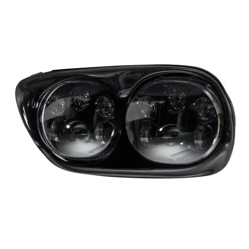 Saddle Tramp Motorcycle Headlights - 5.6" Dual Round Black