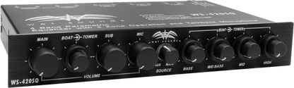 Wet Sounds WS-420 SQ Marine Multi Zone 4-Band Parametric Equalizer