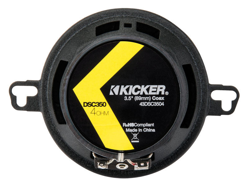 Kicker DSC350 3.5-Inch (89mm) Coaxial Speakers, 4-Ohm (Pair)