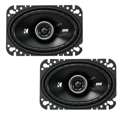 Kicker DSC460 4x6-Inch (100x160mm) Coaxial Speakers, 4-Ohm (Pair)