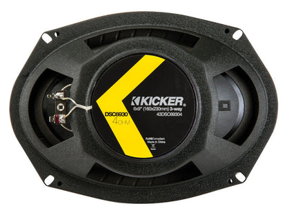 Kicker DSC6930 6x9-Inch (160x230mm) 3-Way Speakers, 4-Ohm (Pair)