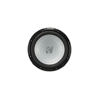 Kicker KM124 12" Marine Subwoofer with LED Charcoal Grill 4 Ohm for Sealed Applications
