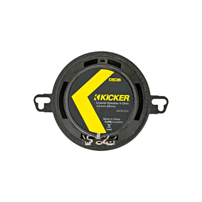Kicker 46CSC354 CS-Series CSC35 3.5-Inch (89mm) Coaxial Speakers, 4-Ohm (Pair)