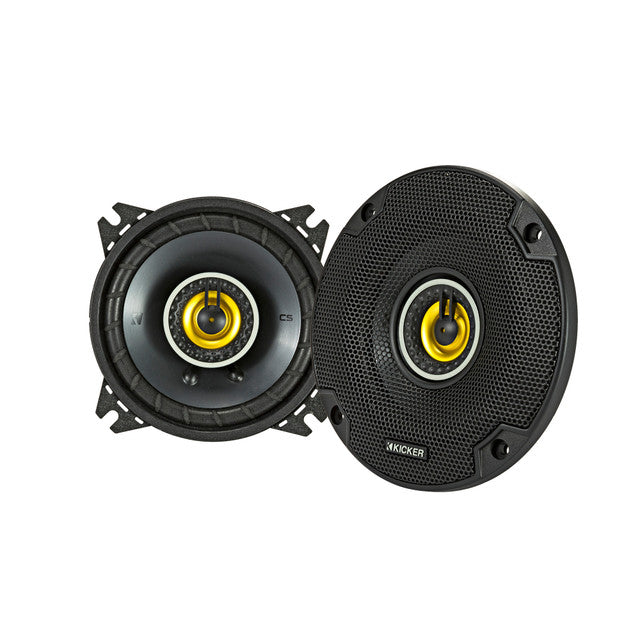 Kicker 46CSC44 CS-Series CSC4 4-Inch (100mm) Coaxial Speakers, 4-Ohm (Pair)