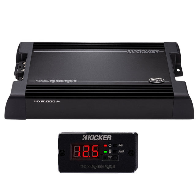 Kicker Warhorse WXA1000.4 4-Channel Amplifier | 450 Watts x 4 at 2-Ohms - 49WXA10004