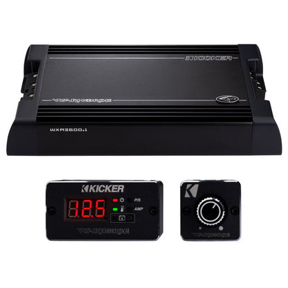 Kicker Warhorse WXA3600.1 Monoblock Subwoofer Amplifier | 3600 Watts x 1 at 1-Ohm - 49WXA36001