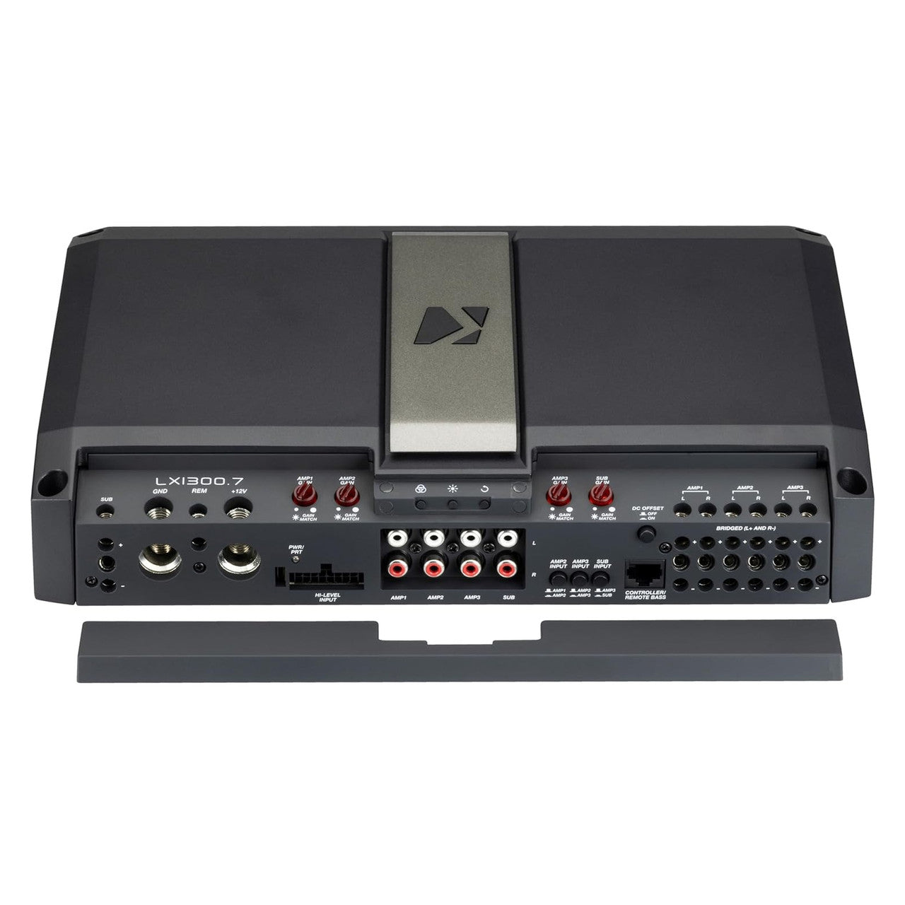 Kicker LX1300.7 7-Channel Amplifier - 4-Channels Full Range 125 Watt, 2-Channels 65 Watt & 700 Watt Subwoofer Channel (51LX13007)