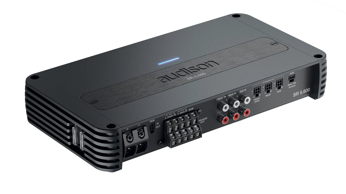 Audison SR 5.600 Amplifier | 1010 W total power | 4 x 115 W + 1 x 550 W @ 2ohm | D-class