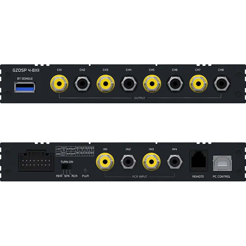 GROUND ZERO GZDSP 4-8XII 8-channel digital signal processor, GZDSP RE,4-8XII-S, GZDSP BTS-4-8XII, GZDSP REMOTE PRO X