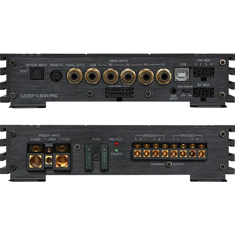 GROUND ZERO GZDSP 4-8XII 8-channel digital signal processor, GZDSP RE,4-8XII-S, GZDSP BTS-4-8XII, GZDSP REMOTE PRO X