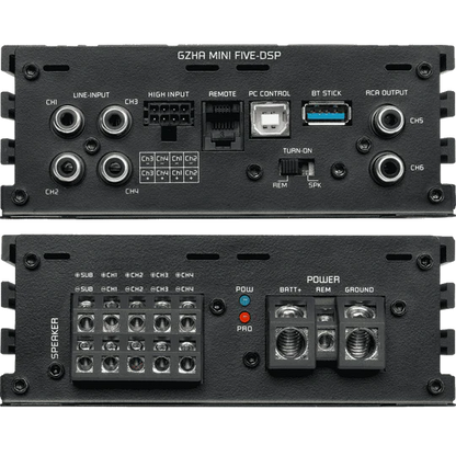 Ground Zero Audio Hydrogen GZHA MINI FIVE-DSP 5-Channel Class D Compact Amplifier with DSP