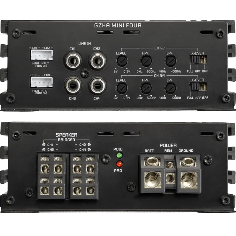 GZHA MINI TWO, FOUR, FIVE 2-channel class D compact amplifier