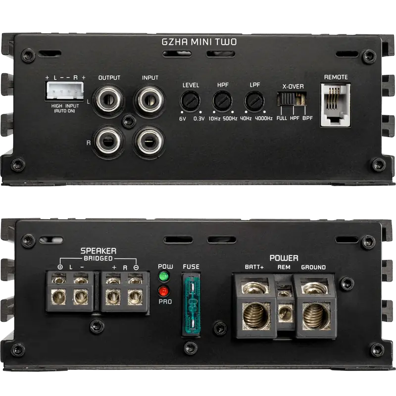 GZHA MINI TWO, FOUR, FIVE 2-channel class D compact amplifier
