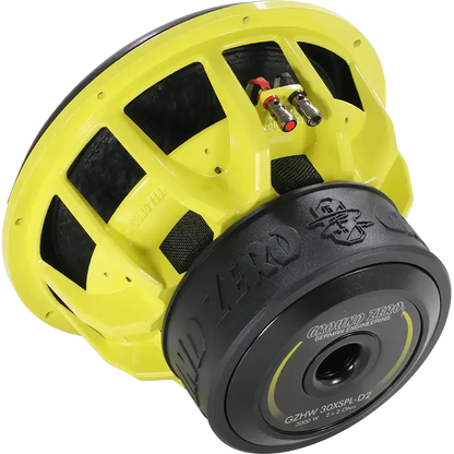 Ground Zero Audio Hydrogen GZHW30XSPL-D1-YELLOW 12" SPL Subwoofer (1500 RMS) and D-2