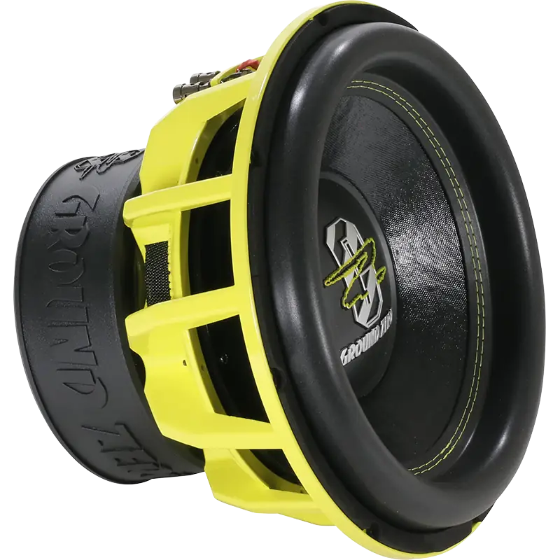 Ground Zero Audio Hydrogen GZHW30XSPL-D1-YELLOW 12" SPL Subwoofer (1500 RMS) and D-2