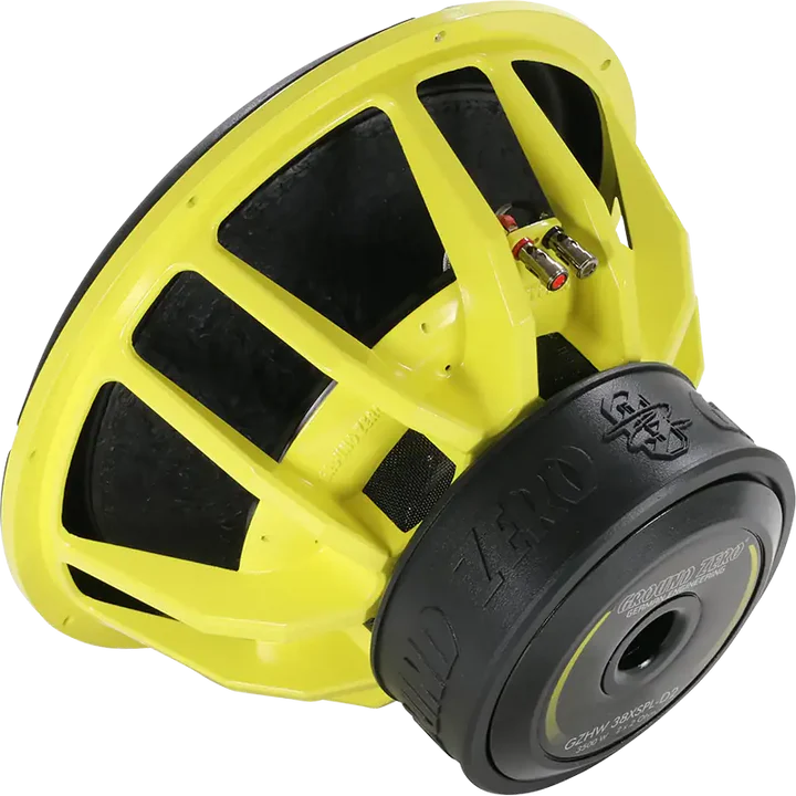 Ground Zero Audio Hydrogen GZHW 38XSPL-D1 Yellow 15″ High Quality SPL Subwoofer (3500 RMS) and D-2