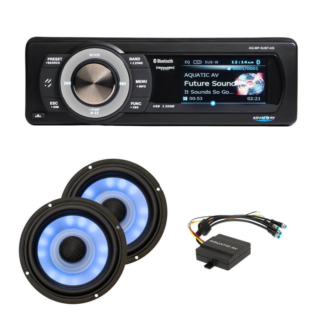 Aquatic AV Ultra RGB & Stereo Plus Kit For Harley 98-13