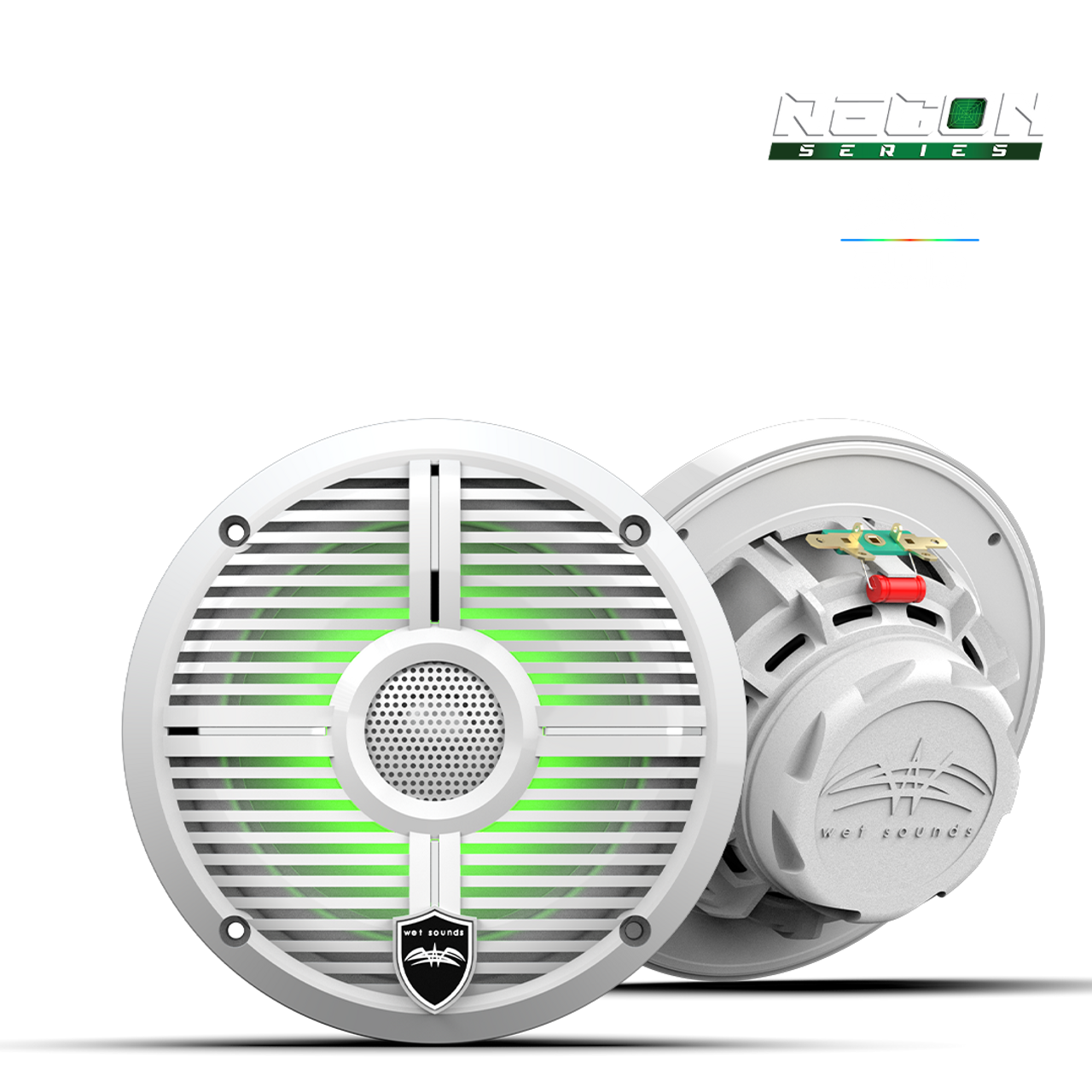 Wet Sounds RECON 6 XW-W RGB | RECON™ Series 6.5-inch High-Output Component Style Coaxial Speakers w/ RGB Grilles