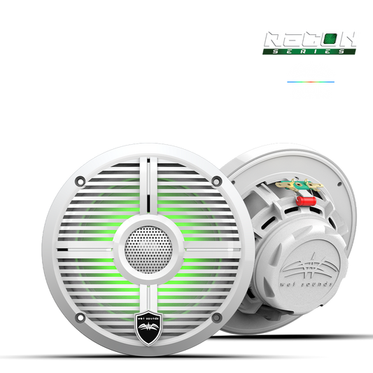Wet Sounds RECON 6 XW-W RGB | RECON™ Series 6.5-inch High-Output Component Style Coaxial Speakers w/ RGB Grilles