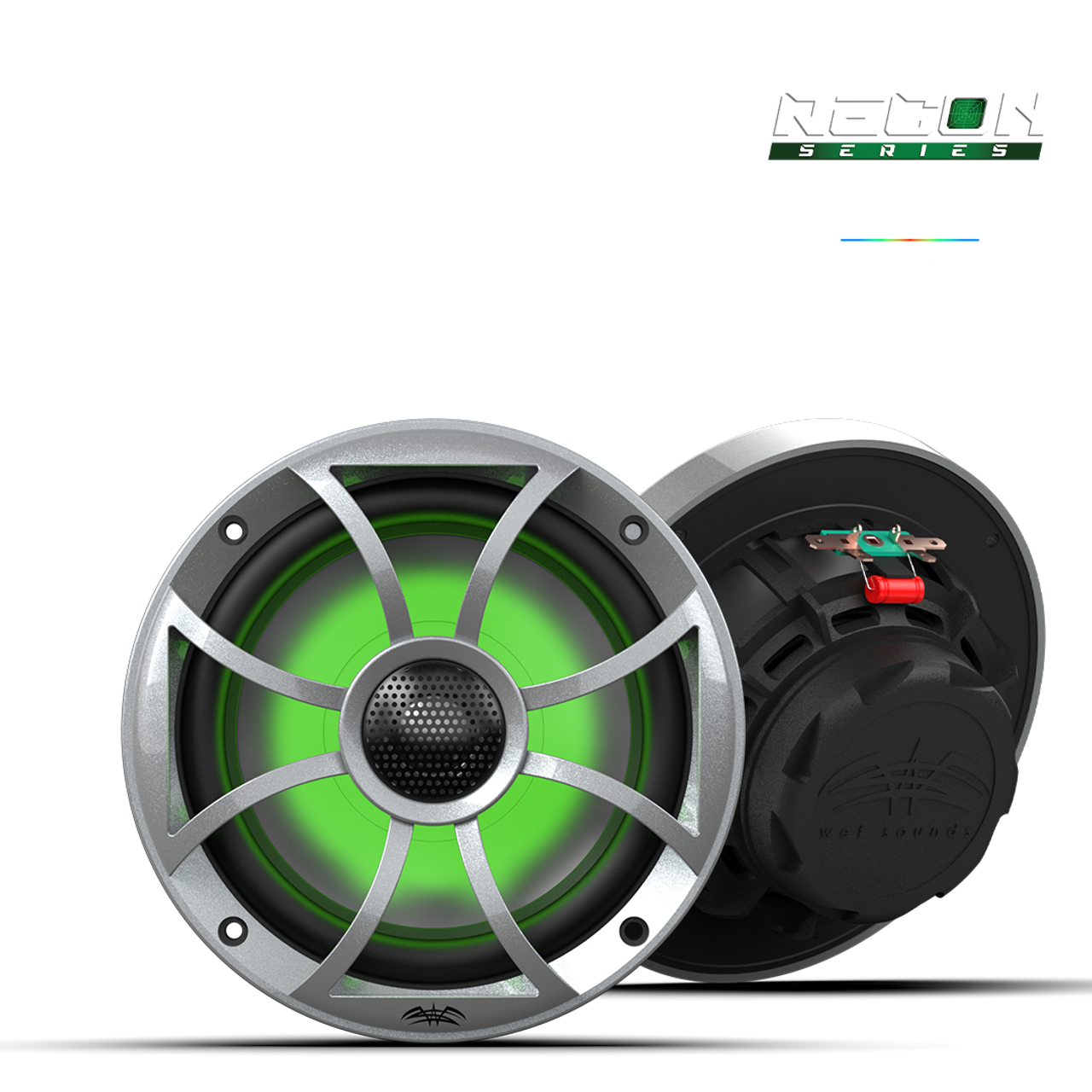 Wet Sounds RECON 6-S RGB | RECON™ Series 6.5-inch High-Output Component Style Coaxial Speakers w/ RGB Grilles