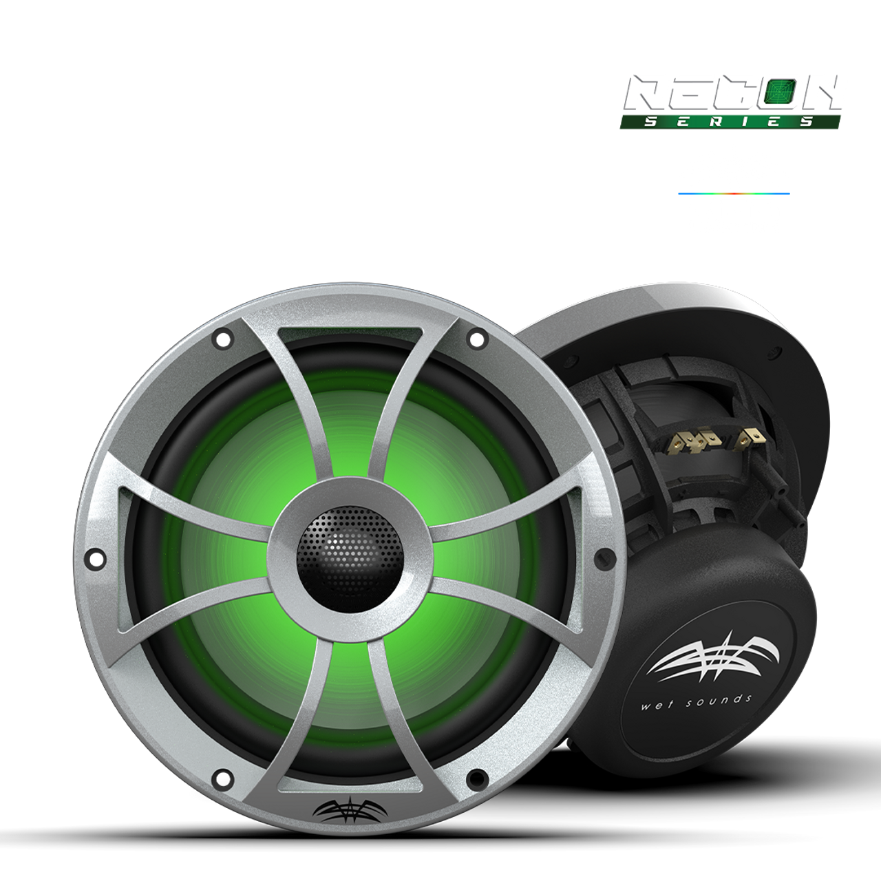 Wet Sounds RECON 8-S RGB | RECON™ Series 8-inch High-Output Component Style Coaxial Speakers w/ RGB Grilles