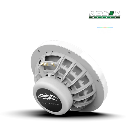 Wet Sounds RECON 8 XW-W RGB | RECON™ Series 8-inch High-Output Component Style Coaxial Speakers w/ XW-White RGB Grilles