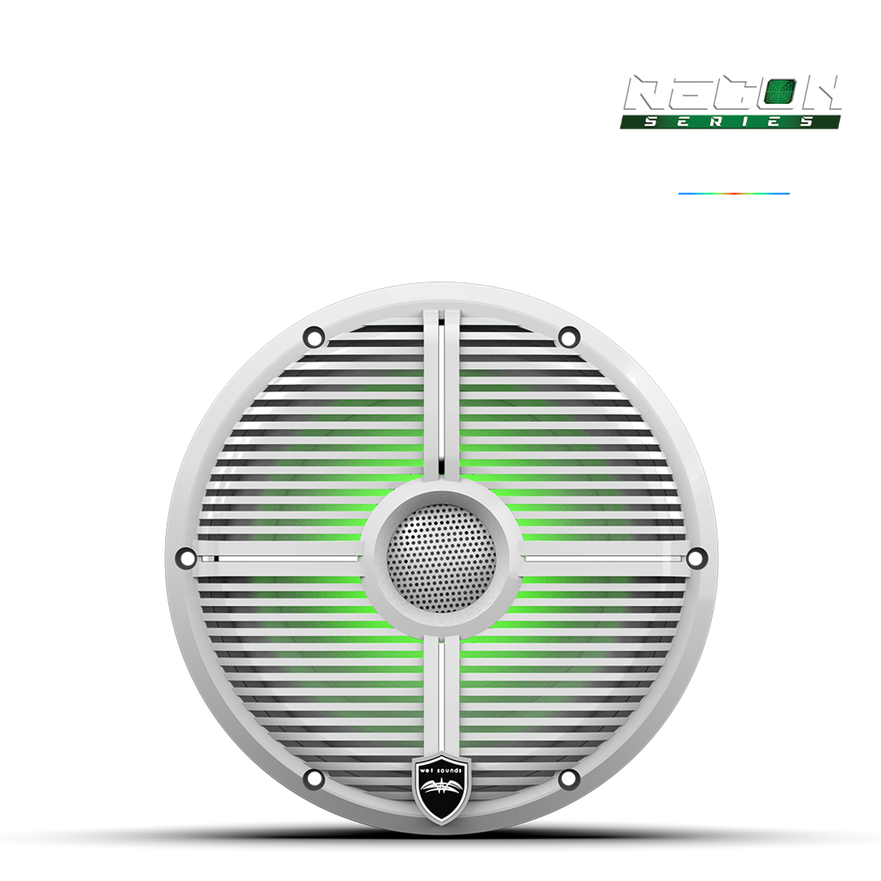 Wet Sounds RECON 8 XW-W RGB | RECON™ Series 8-inch High-Output Component Style Coaxial Speakers w/ XW-White RGB Grilles