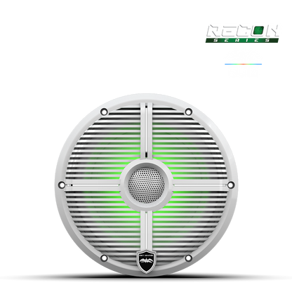 Wet Sounds RECON 8 XW-W RGB | RECON™ Series 8-inch High-Output Component Style Coaxial Speakers w/ XW-White RGB Grilles